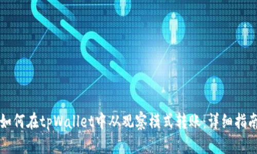 如何在tpWallet中从观察模式转账：详细指南